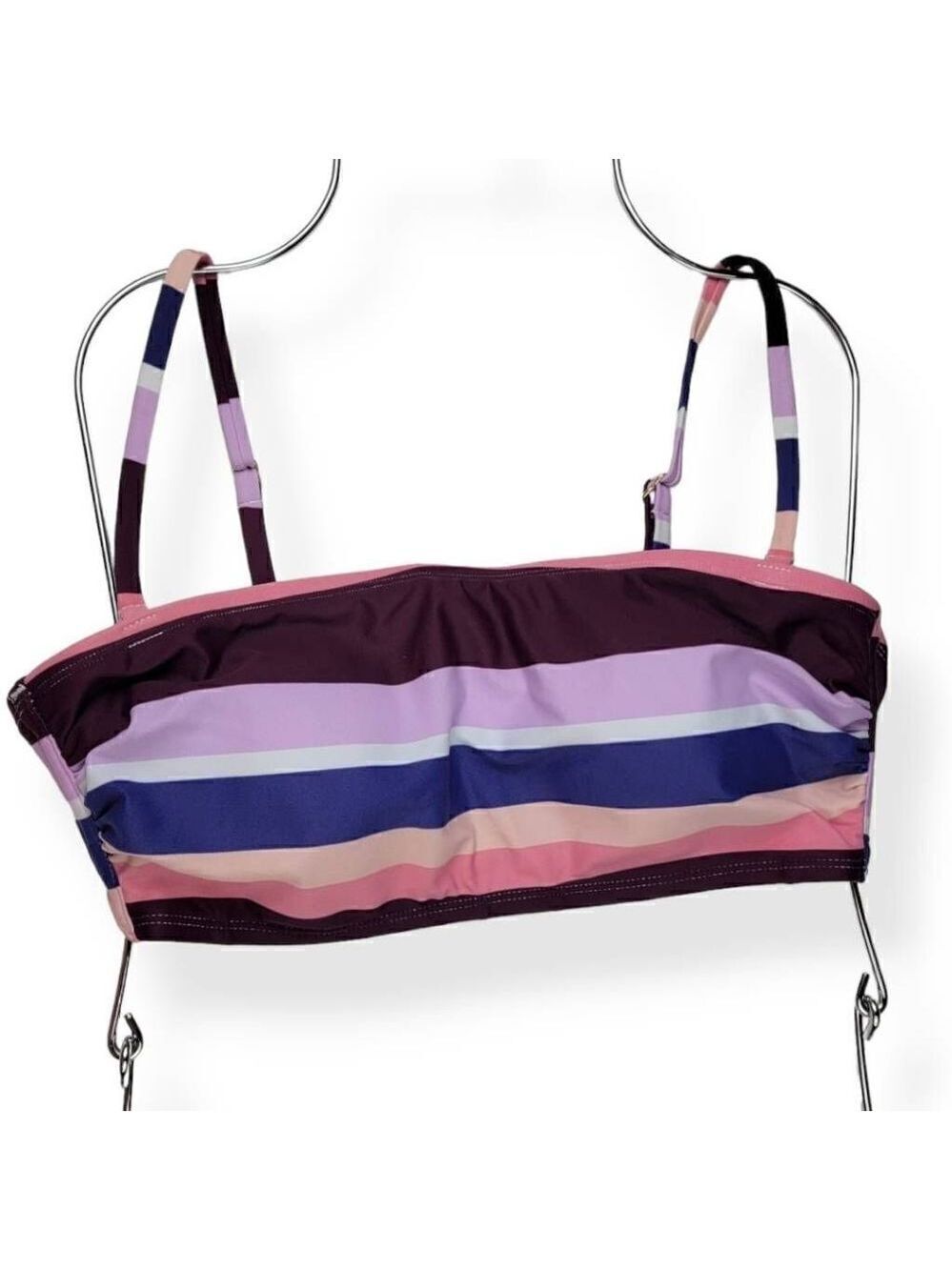 Kona Sol Striped Bandeau Bikini Top XL 16-18